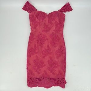 Aidan Mattox dress pink lace size 10